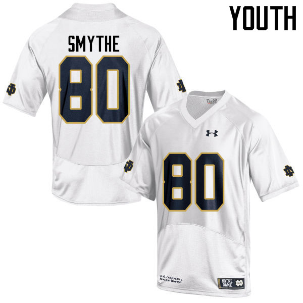 Youth #80 Durham Smythe Notre Dame Fighting Irish College Football Jerseys-White